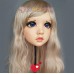 (WO)Crossdress Sweet Girl Resin Half Head Female Cartoon Character Kigurumi Mask With BJD Eyes Cosplay Anime Role Lolita Doll Mask